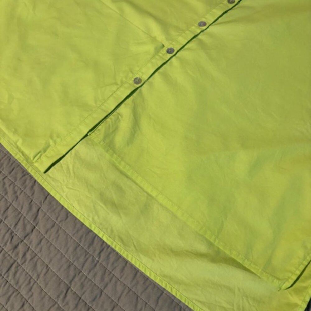 Ozai N Ku Neon Green Button Tunic with Asymmetric Front Hem - Picture 3 of 5